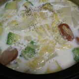 白菜とアボカドのクリーム煮